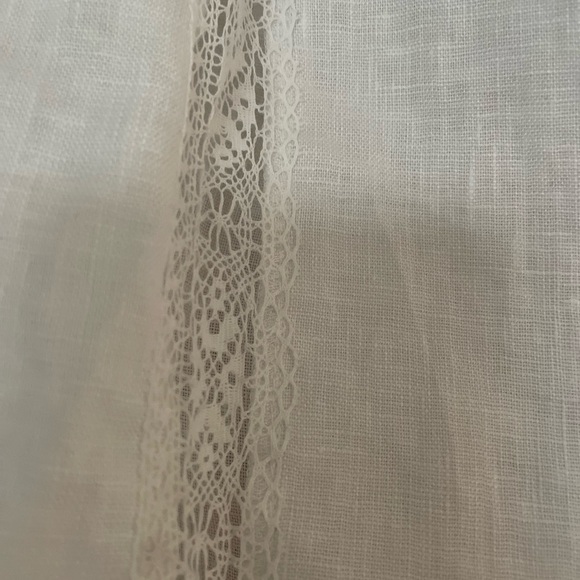 SOLD REFORMATION linen babydoll white long sleeve top - Picture 2 of 3